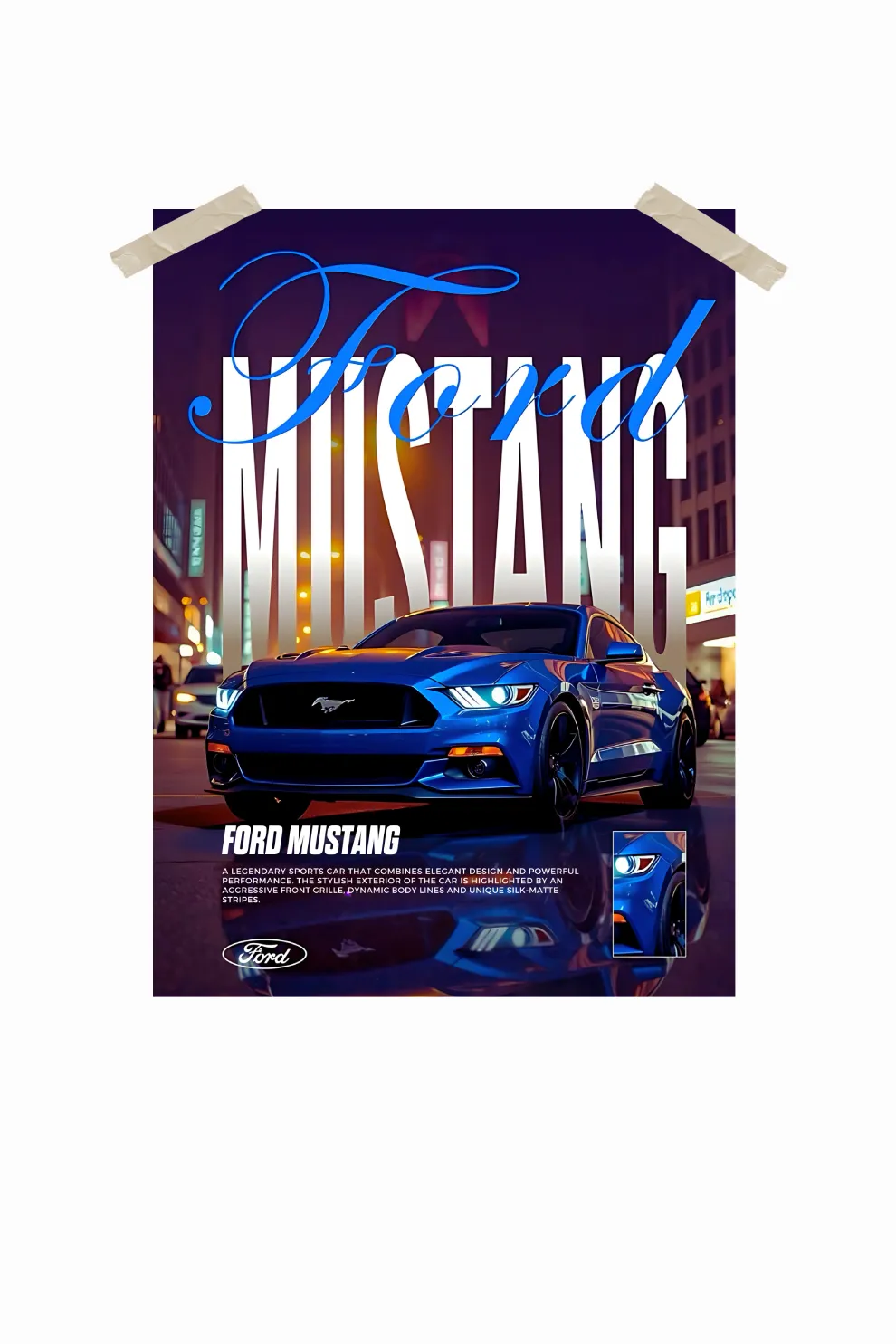 Ford Mustang Cars Wall Poster #28