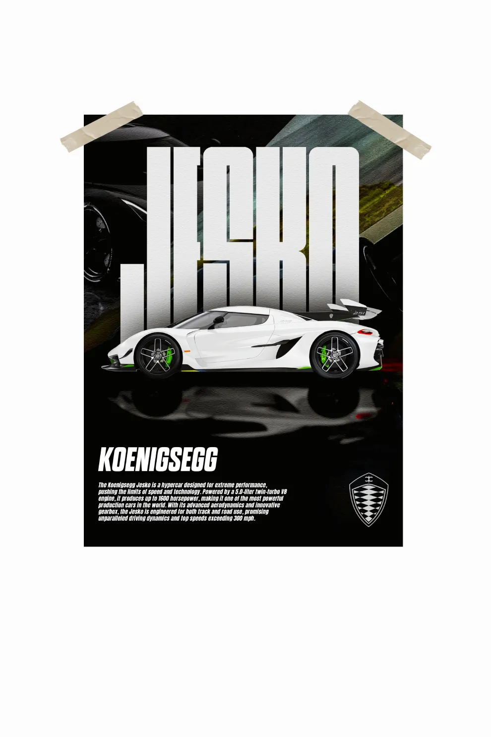 Koenisegg jesko Cars Wall Poster #29