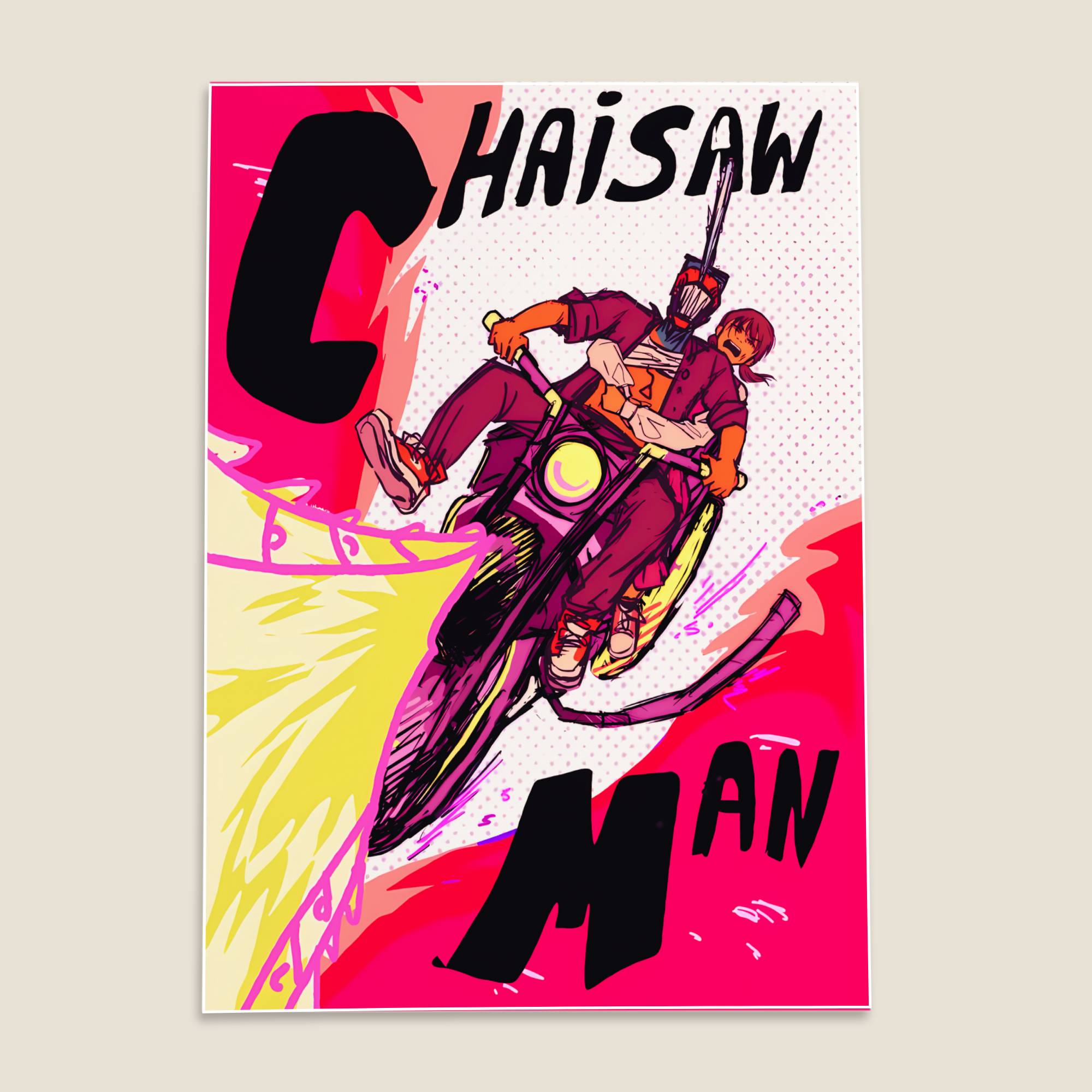 Denji x Makima Chainsaw Man Anime Poster