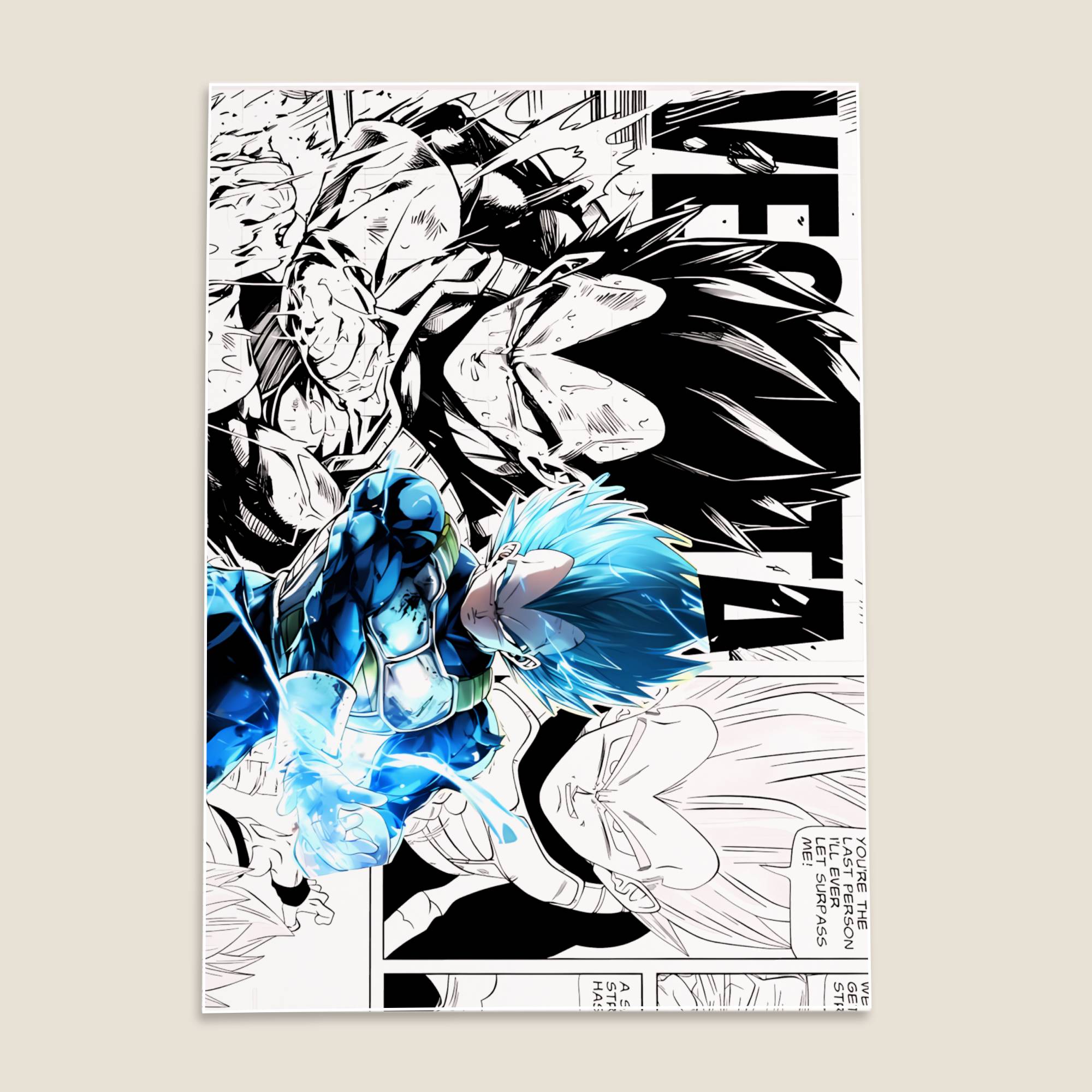 Vegeta Dragon Ball Anime Poster