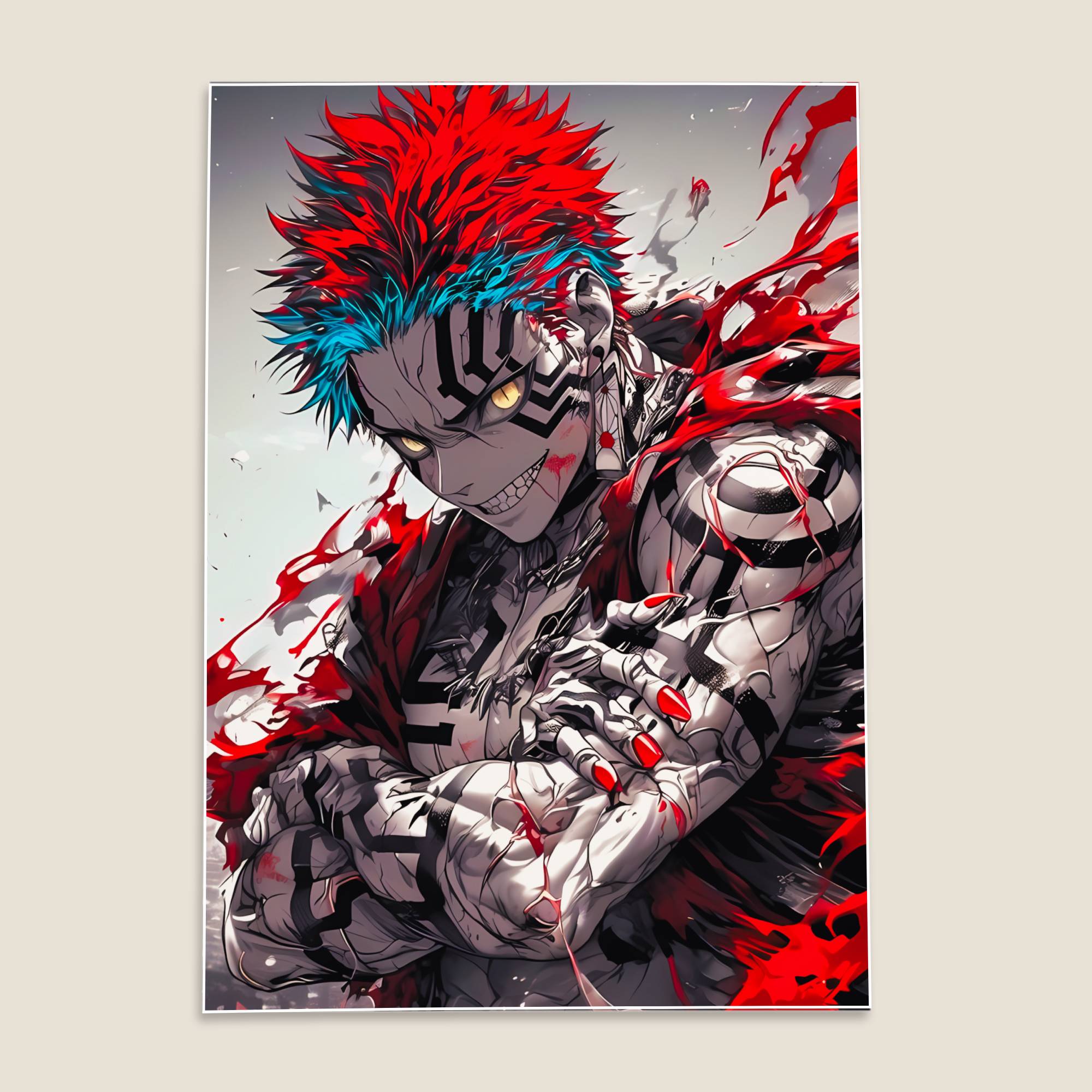 Akaza Demon Slayer Anime Poster