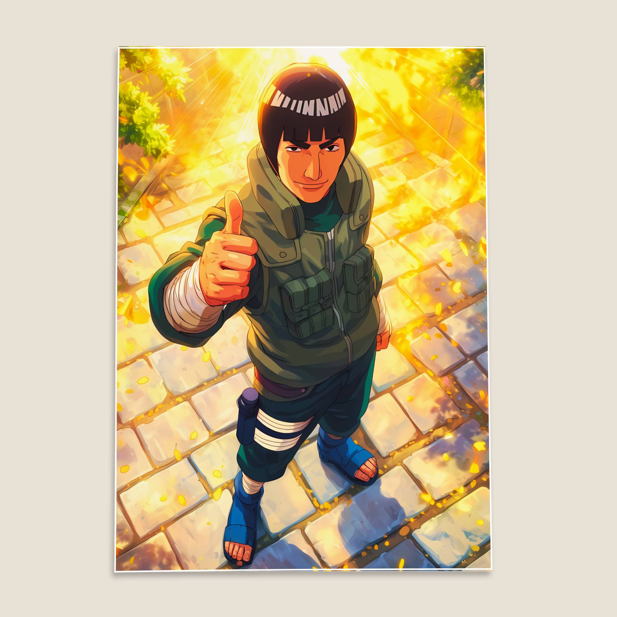 Might Guy Naruto Anime Poster