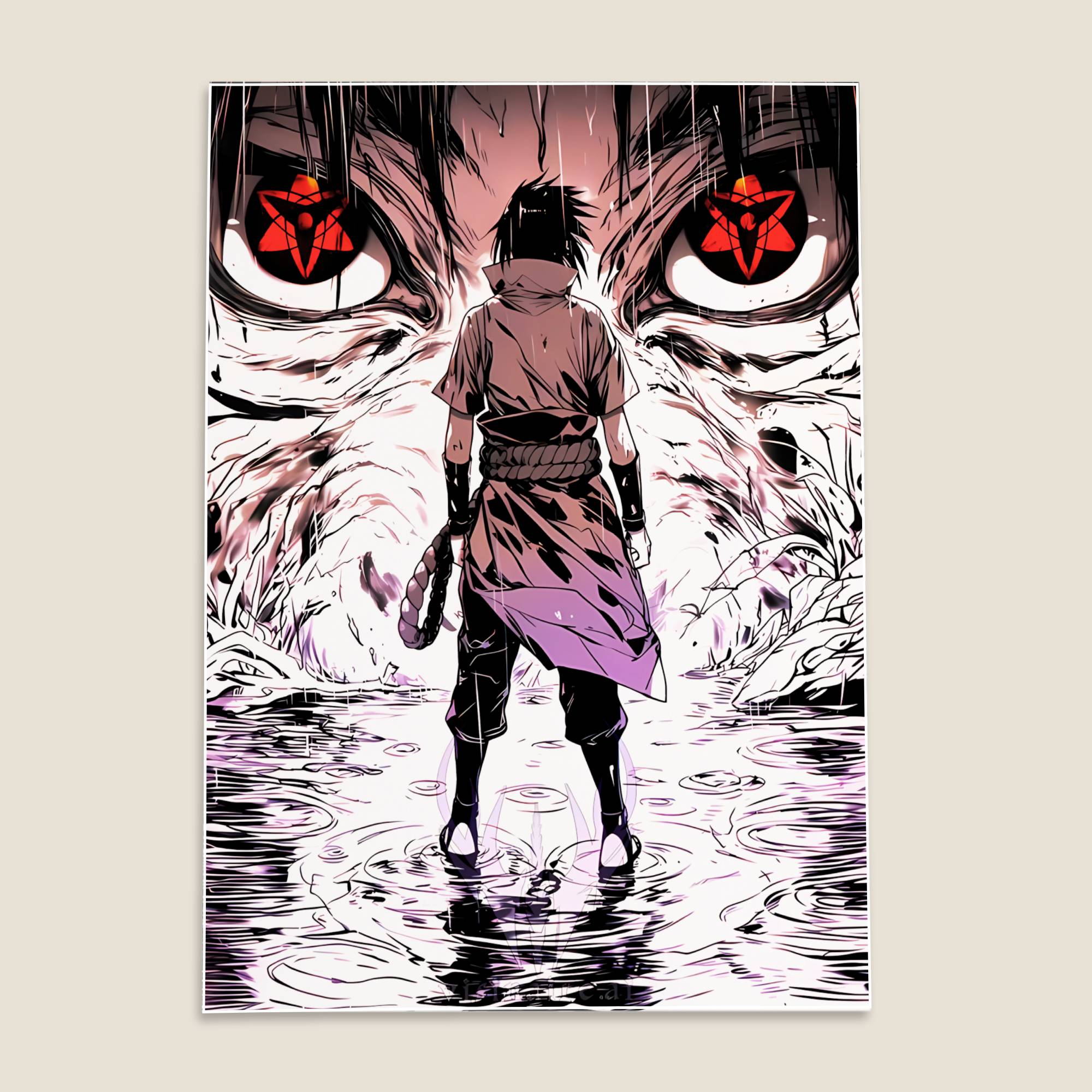 Sasuke Uchiha Naruto Anime Poster