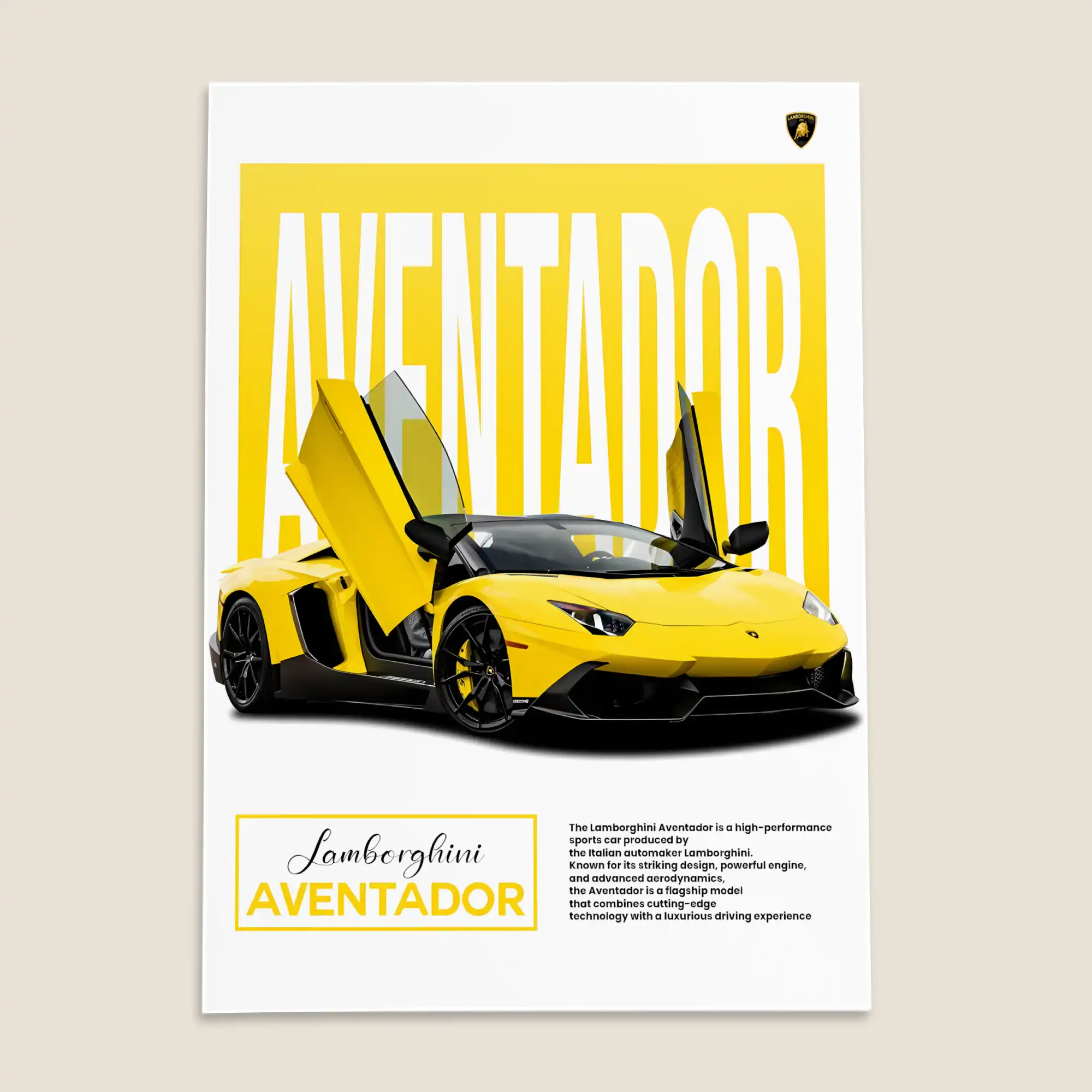 Lamborghini Aventador Car Poster