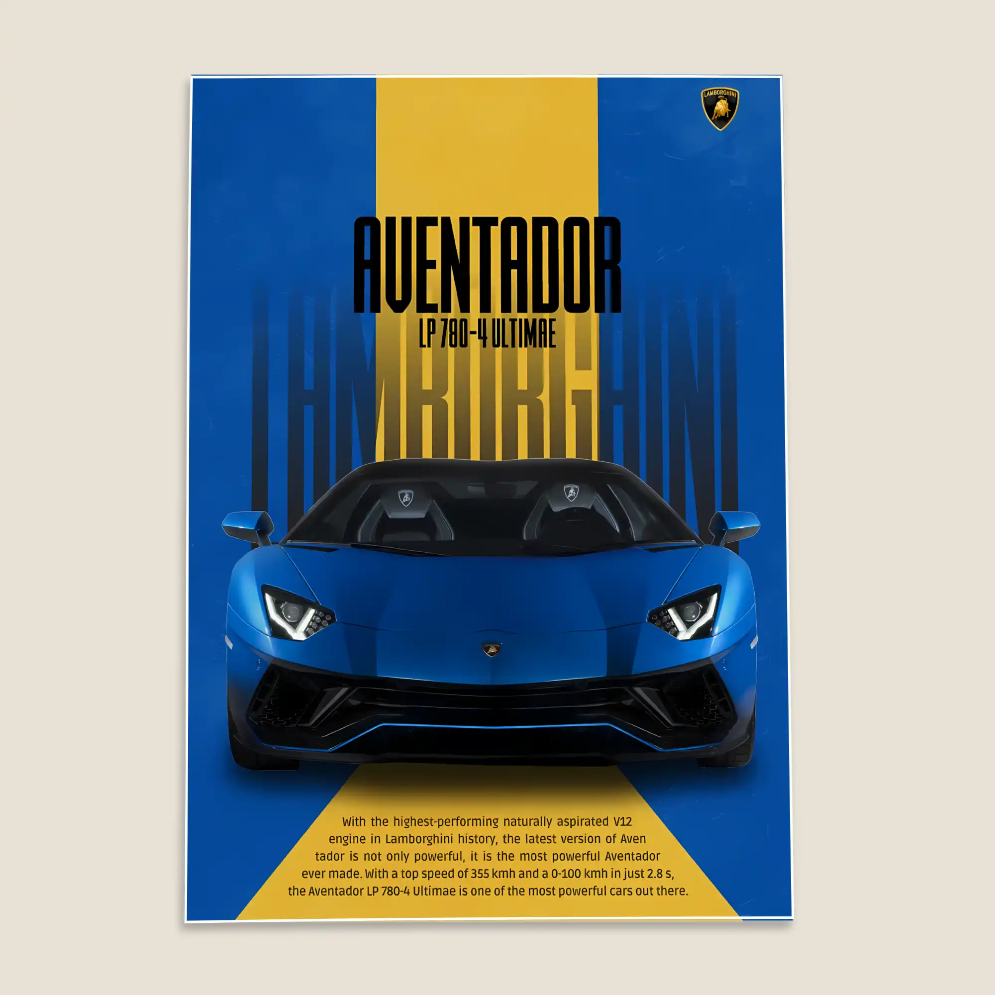 Lamborghini Aventador Car Poster
