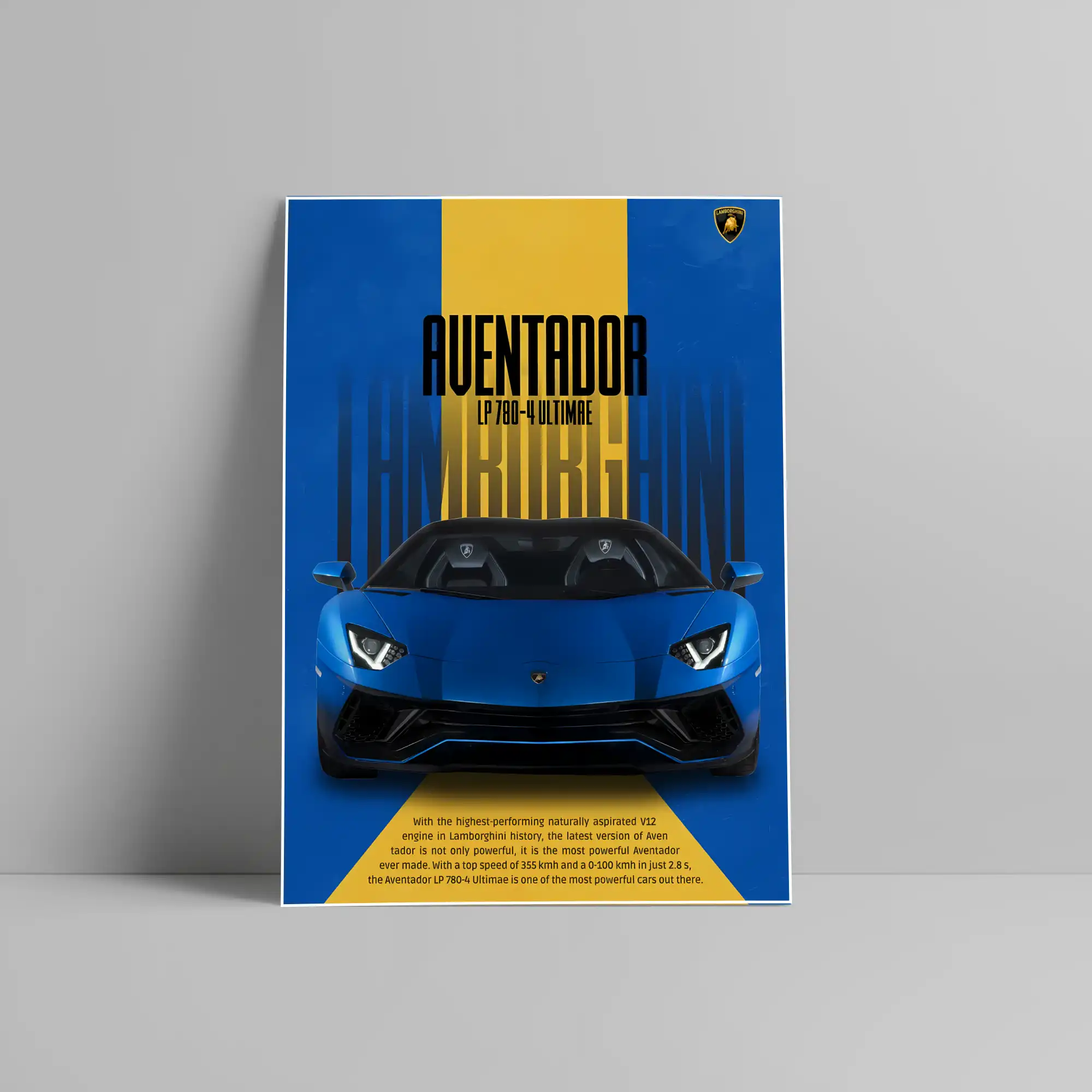 Lamborghini Aventador Car Poster