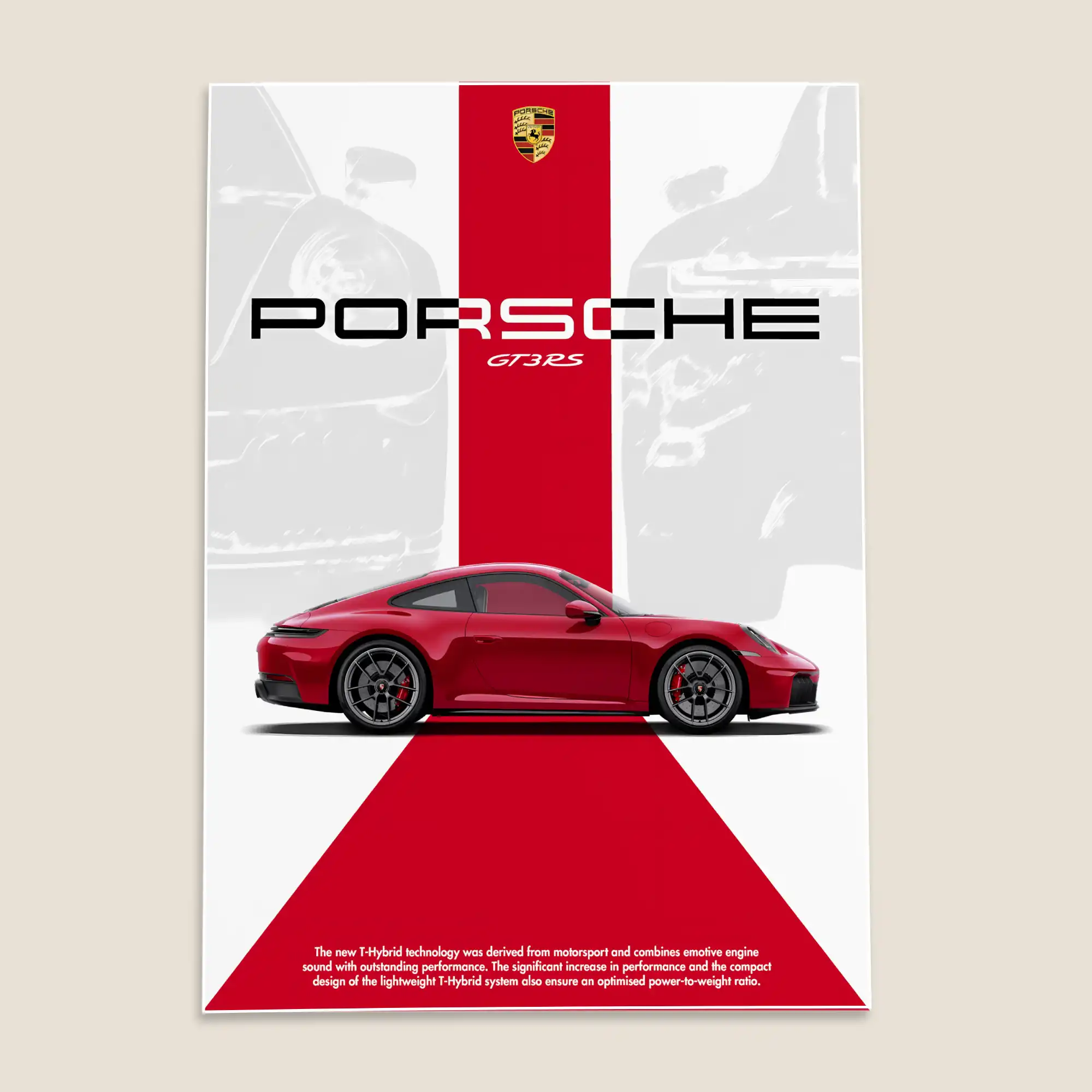 Porsche GT3RS Car Poster
