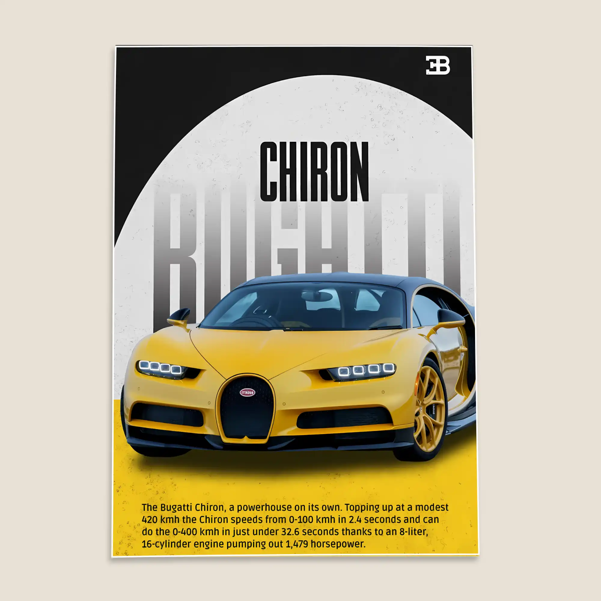 Bugatti Chiron Car Poster