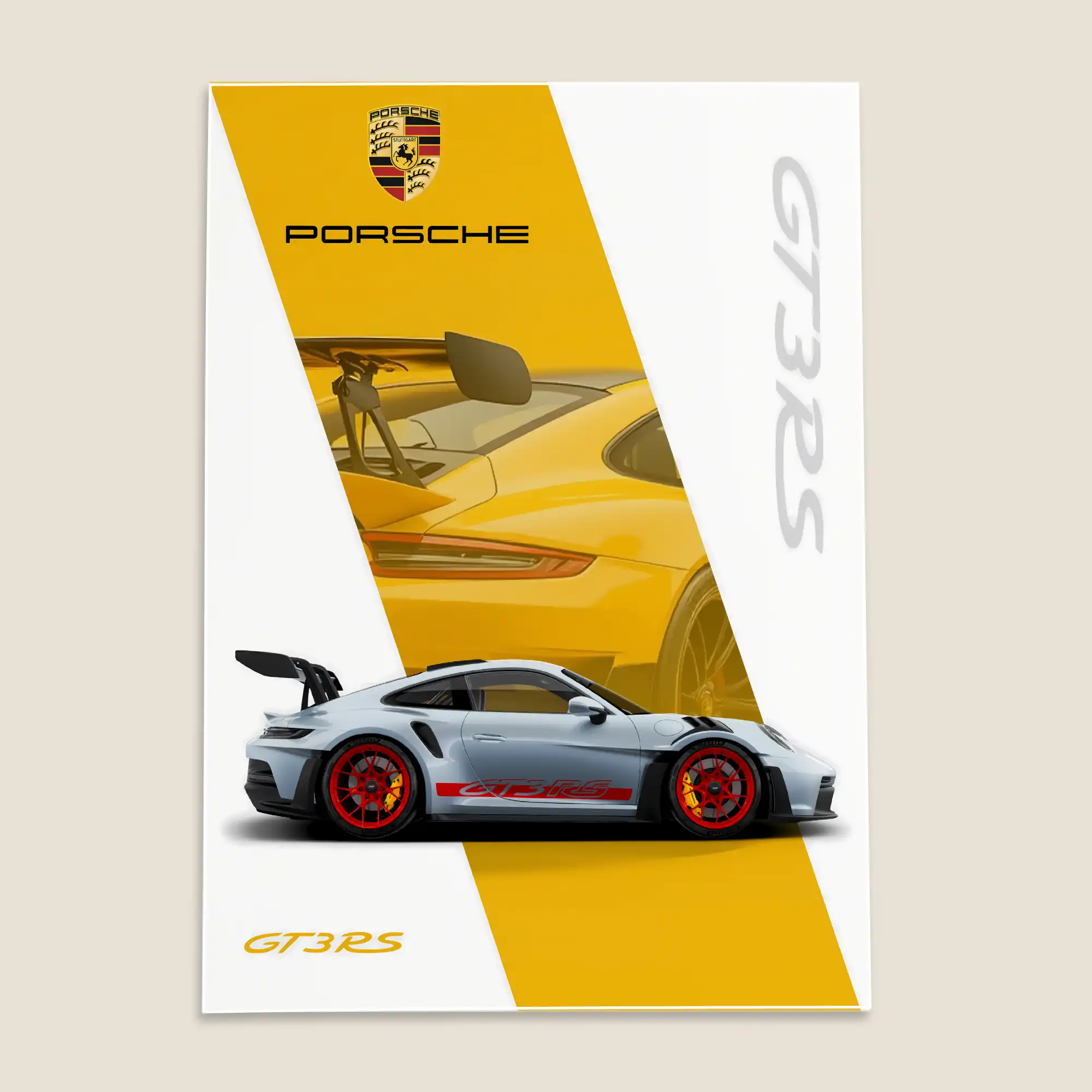Porsche GT3RS Car Poster