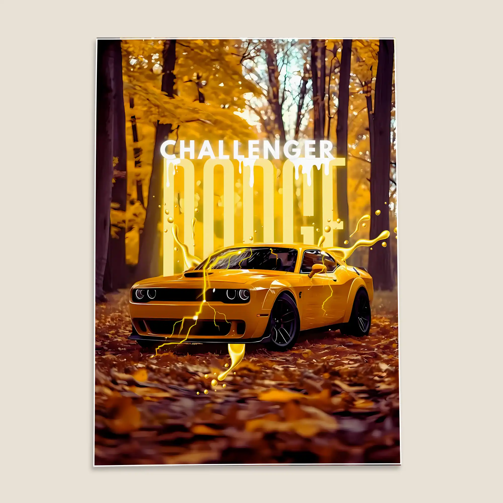Dodge Challenger Car Poster