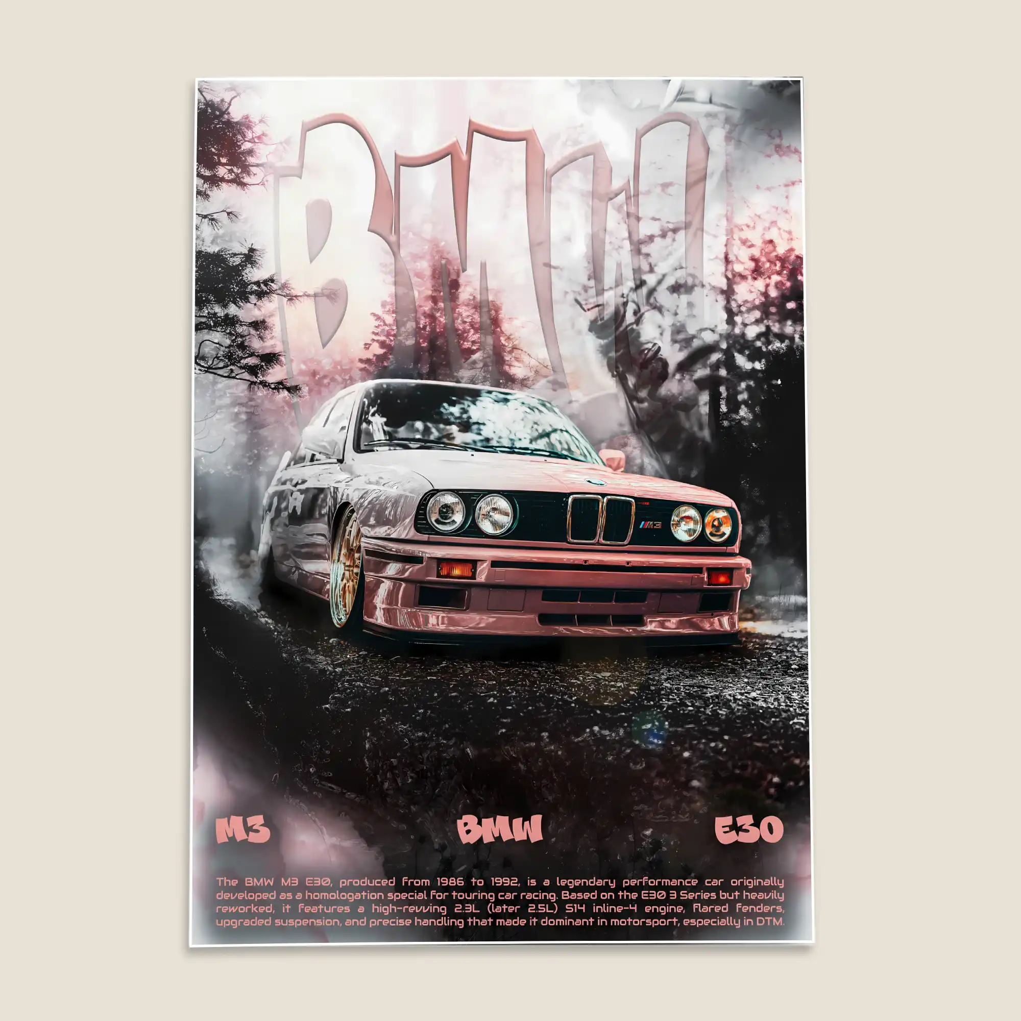 BMW M3 E30 Car Posters