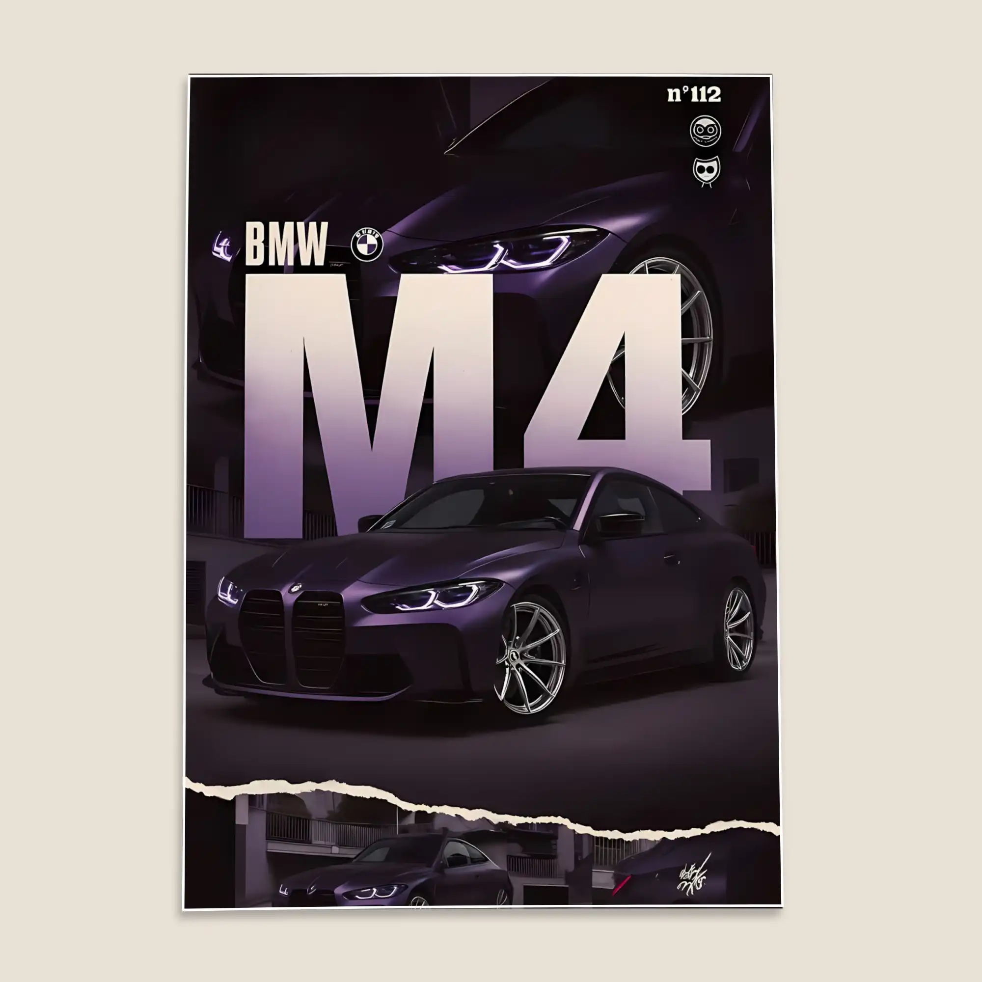 BMW M4 Car Poster