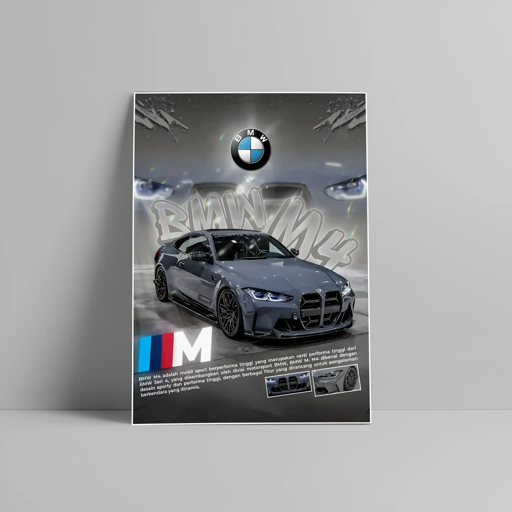 BMW M4 Car Poster