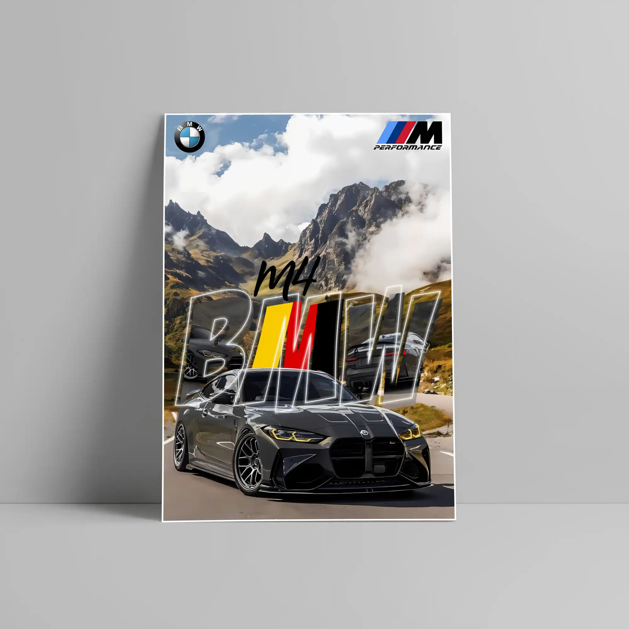 BMW M4 Car Poster