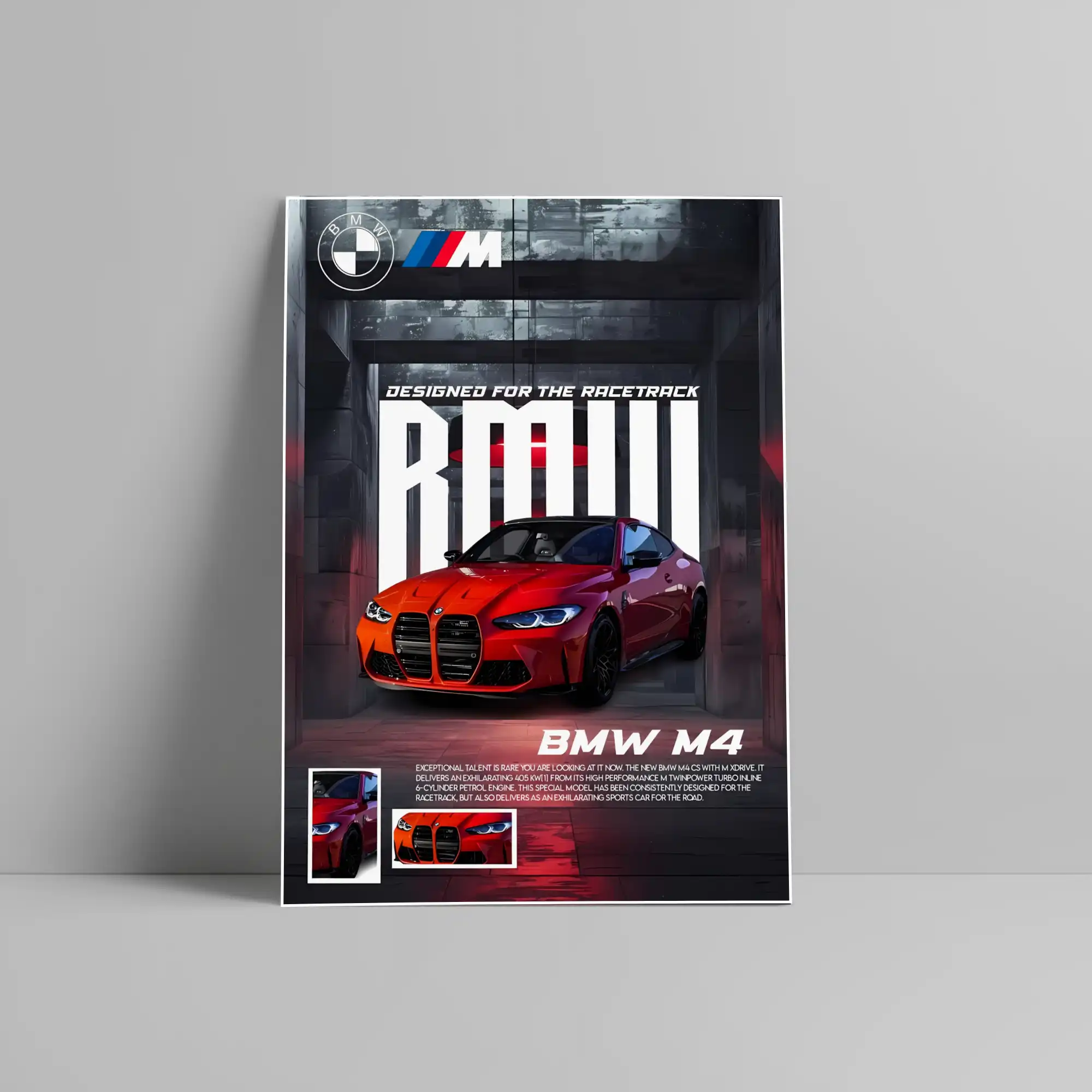 BMW M4 Car Poster