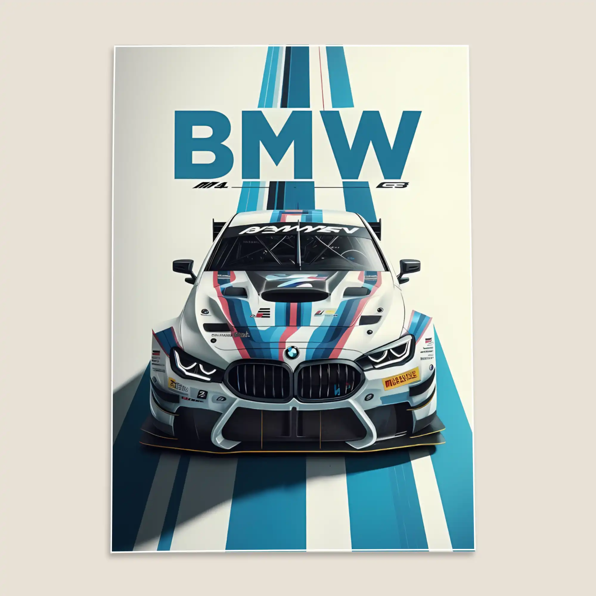 BMW M4 Car Poster