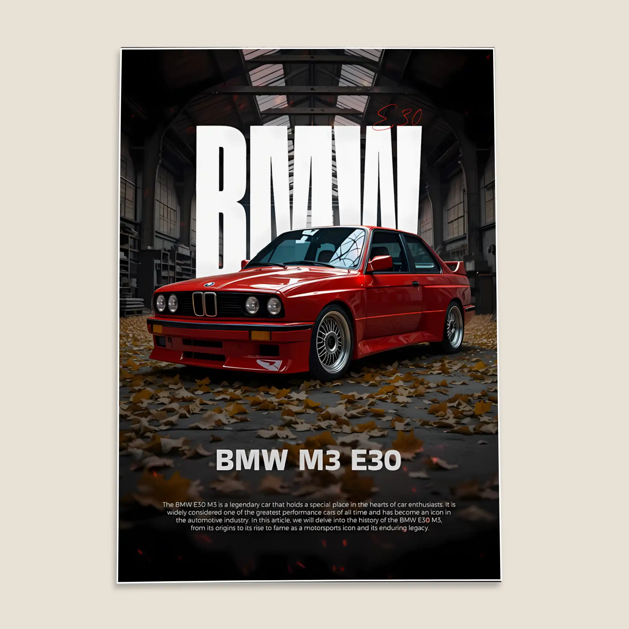 BMW M3 Car Poster