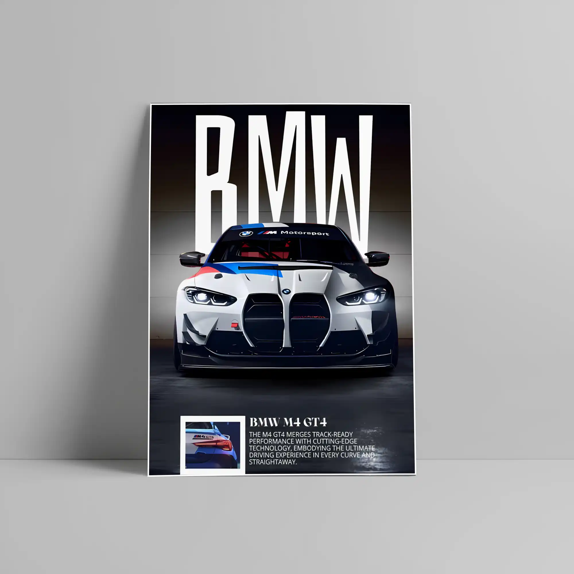 BMW M4 GT 4 Car Poster