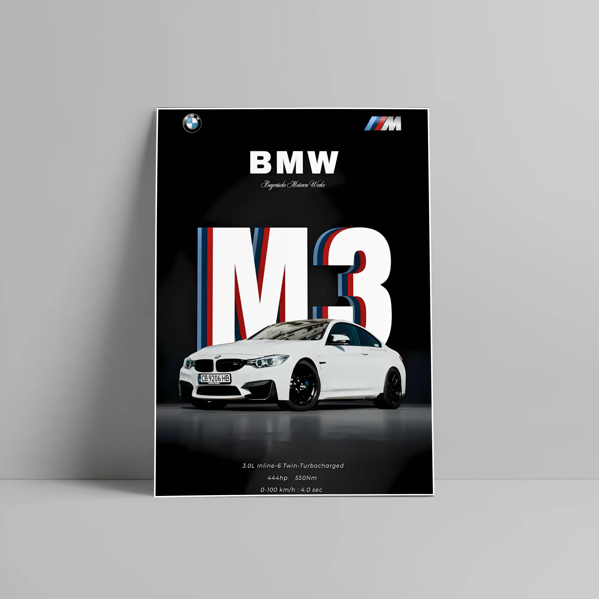 BMW M3 Car Poster